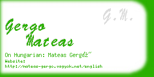 gergo mateas business card